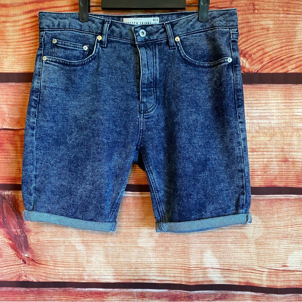 Topman Stretch Skinny Denim Shorts